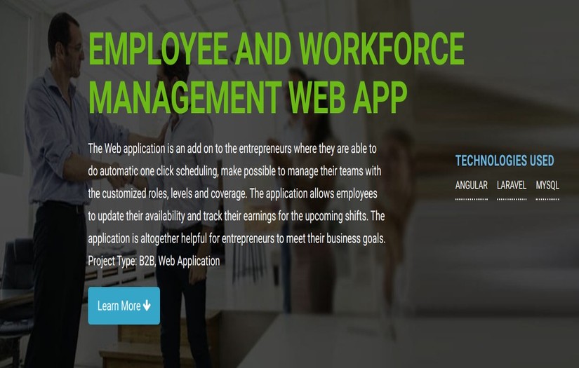 EMPLOYEE AND WORKFORCE MANAGEMENT WEB APP screenshot 1