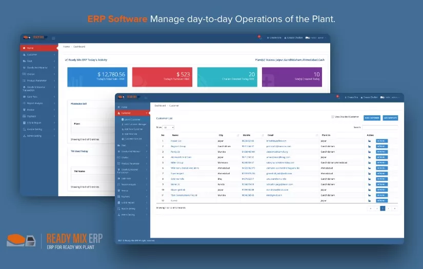 The ERP Software for Ready Mix Concrete Plant. screenshot 1