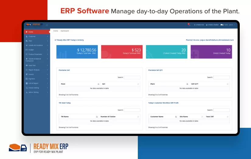 The ERP Software for Ready Mix Concrete Plant. screenshot 2