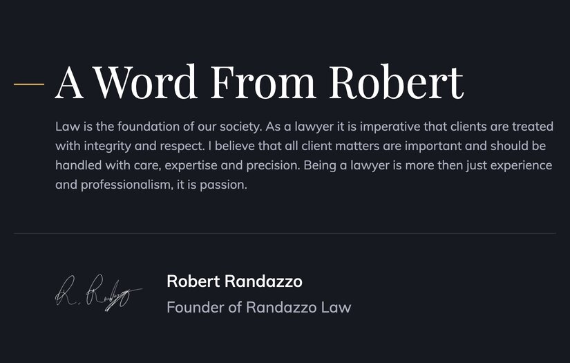 Randazzo Law screenshot 1