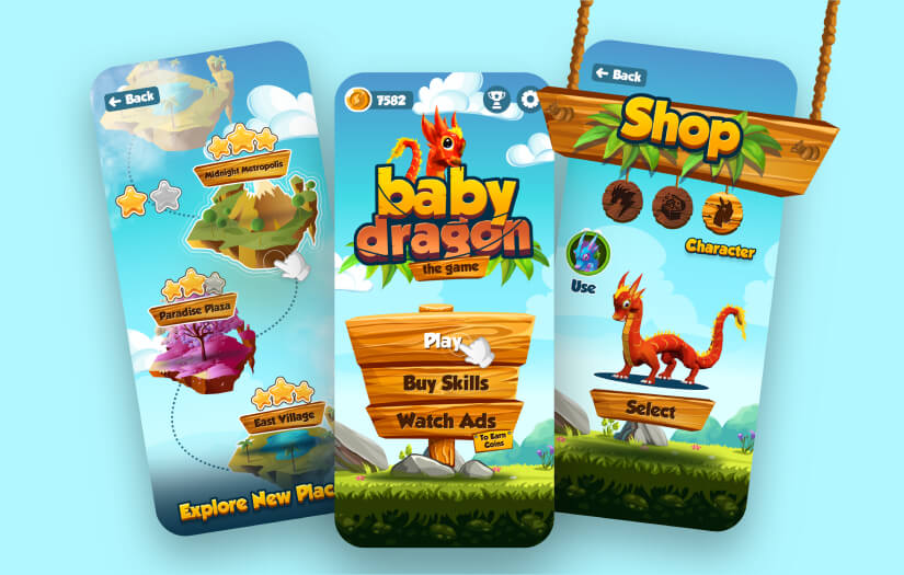 Baby Dragon: Engaging Jump-Platform Game for All screenshot 1
