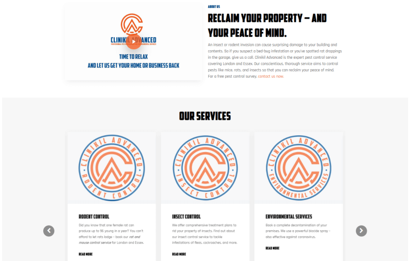 Clinikial Advanced Website screenshot 2