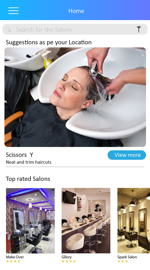 Salon Marketplace App Development screenshot 1
