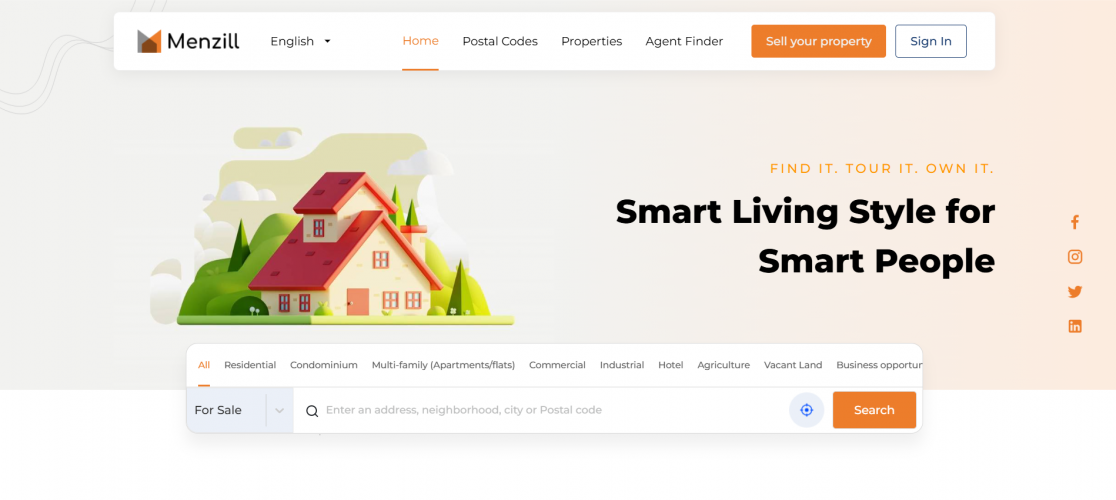 Menzill - A Real Estate Company screenshot 1