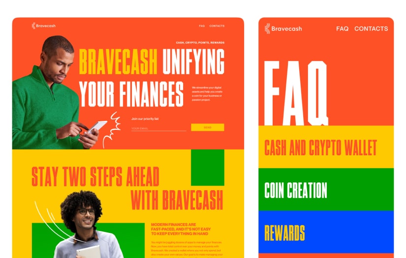 Bravecash: Branding & Web screenshot 1