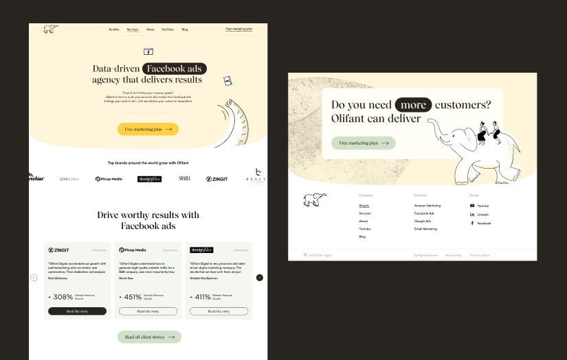 Olifant: Brand Identity & Web screenshot 2
