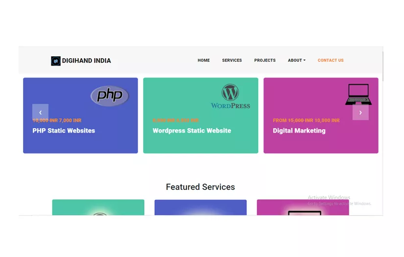 Digihand India | Website Designing and Digital Marketing Services screenshot 1