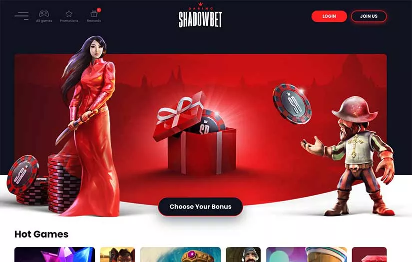 Online Casino platform - ShadowBet screenshot 1
