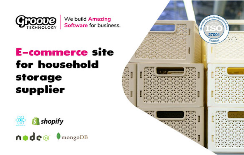 E-commerce site for household storage supplier screenshot 1