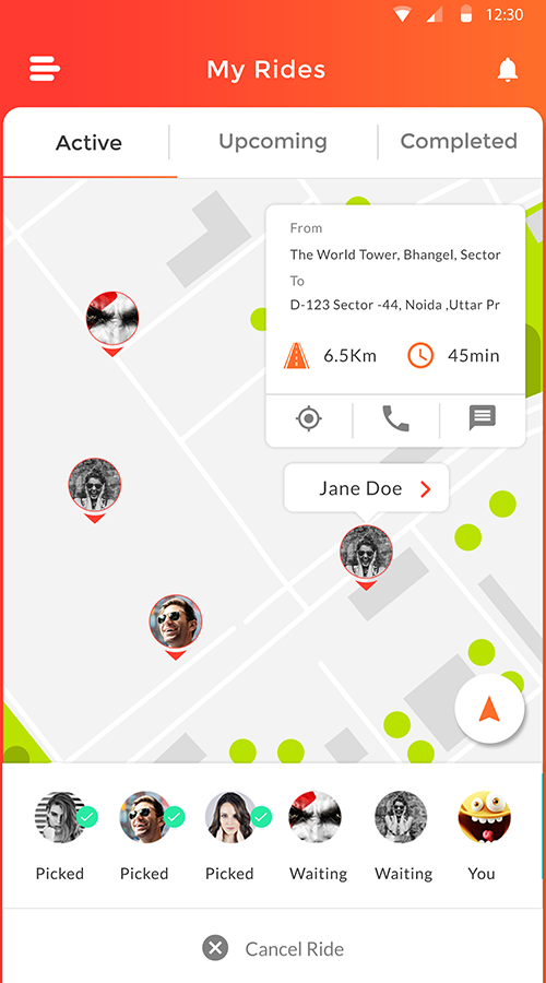 BONO- Carpool/Ride share mobile app screenshot 1