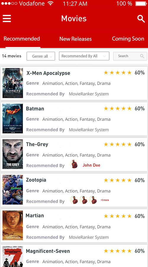 Movie Ranker- movie-related social media tool screenshot 2
