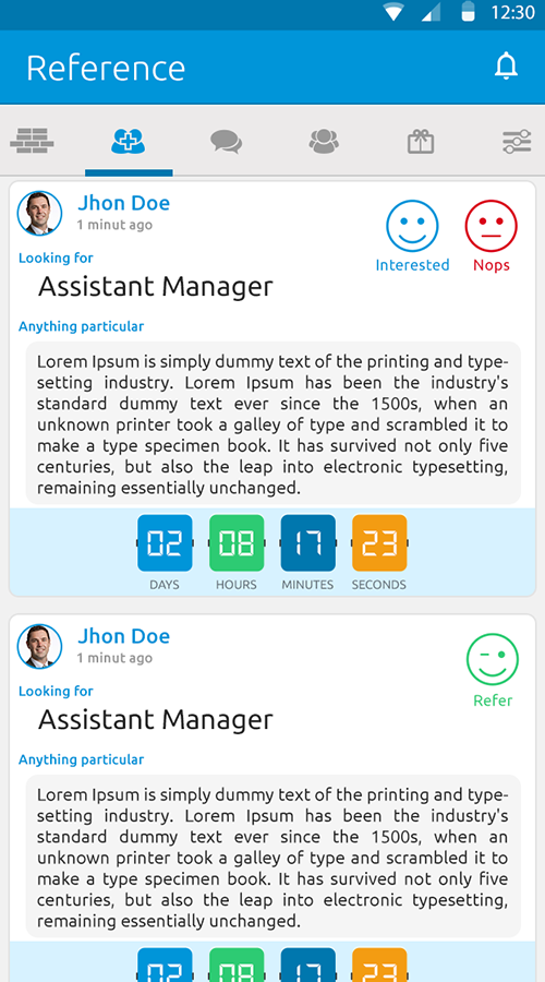 Prozata- Social Referral Based Mobile Application screenshot 1