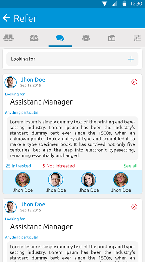Prozata- Social Referral Based Mobile Application screenshot 2