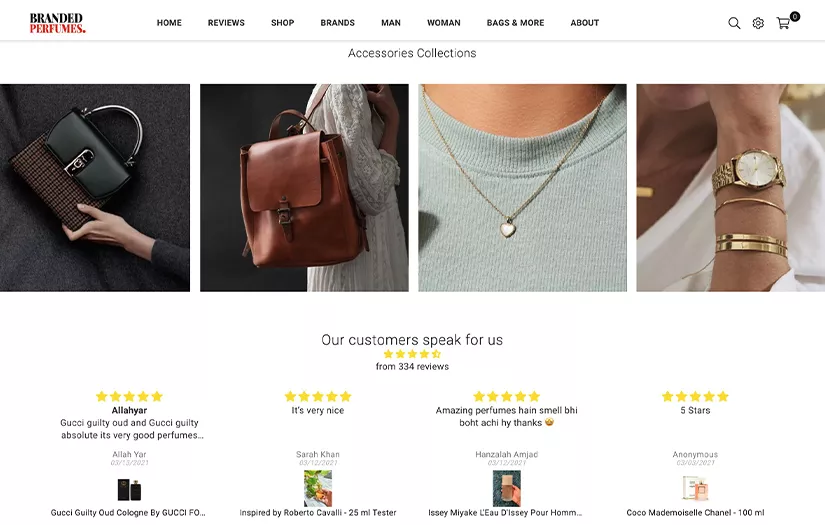 DubaiScent: Shopify Ecommerce Web Development and Optimisation screenshot 3