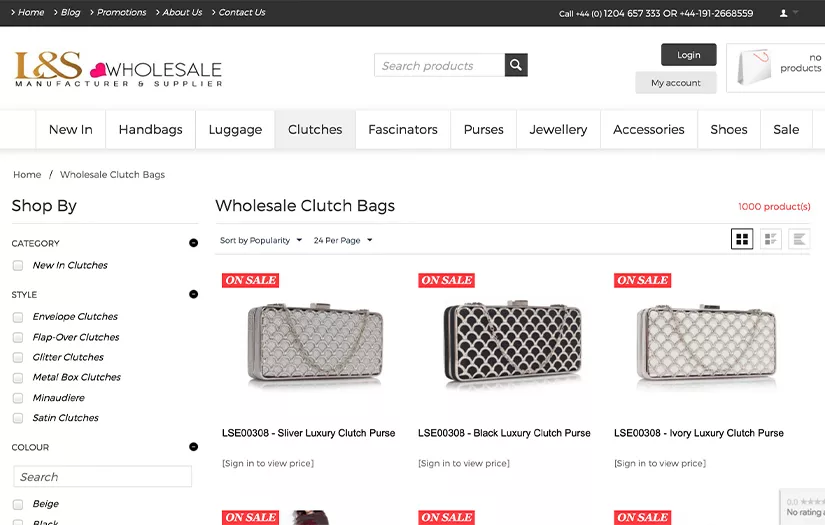 Lsbags: Wholesale Online Portal (CS-Cart) screenshot 4