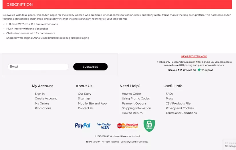 Lsbags: Wholesale Online Portal (CS-Cart) screenshot 1