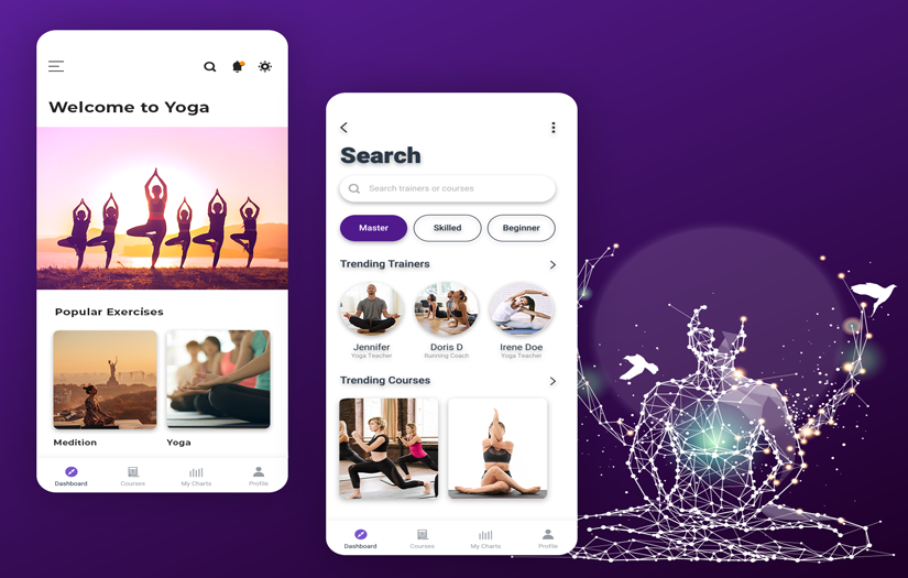 Yoga & Meditation App Design screenshot 1