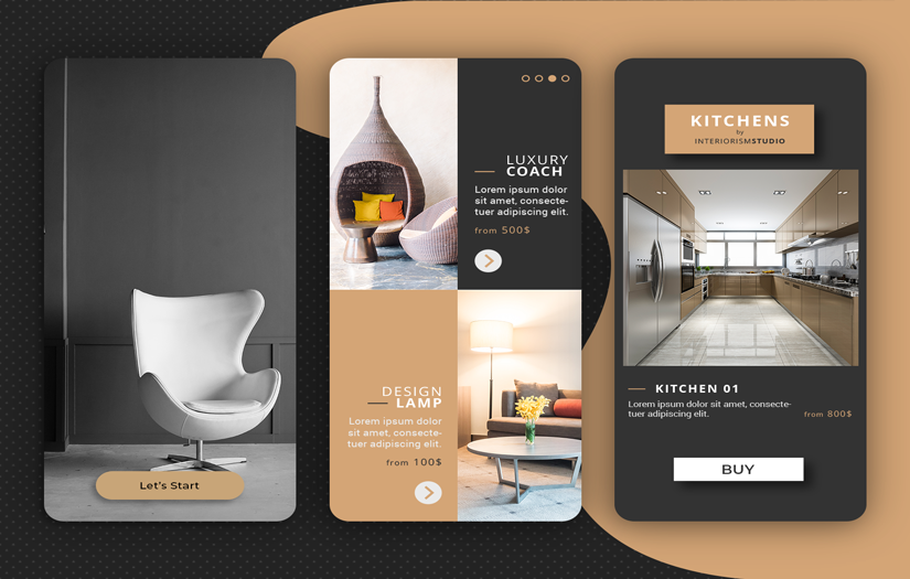 Online Furniture App Store Design screenshot 1