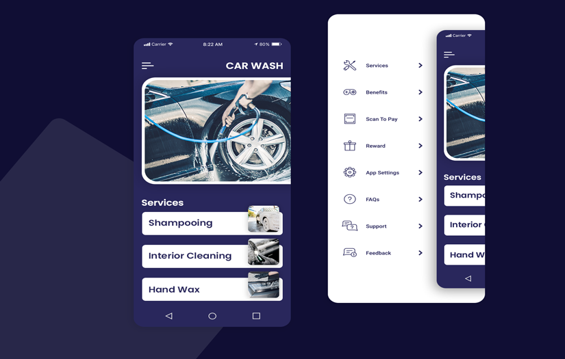On-Demand Car Wash App development screenshot 1