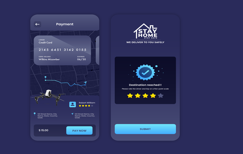 Drone Delivery App Design screenshot 1