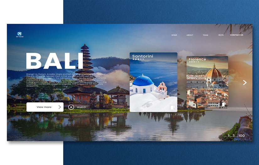 Travel Website screenshot 1