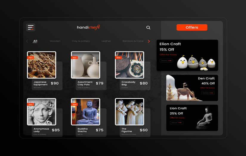Handicraft Ecommerce App UIUX screenshot 1