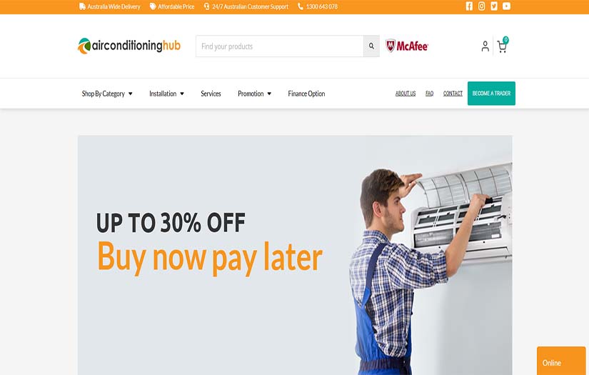 Airconditioning hub screenshot 1