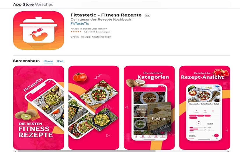 Fittastetic - Fitness Rezepte screenshot 1