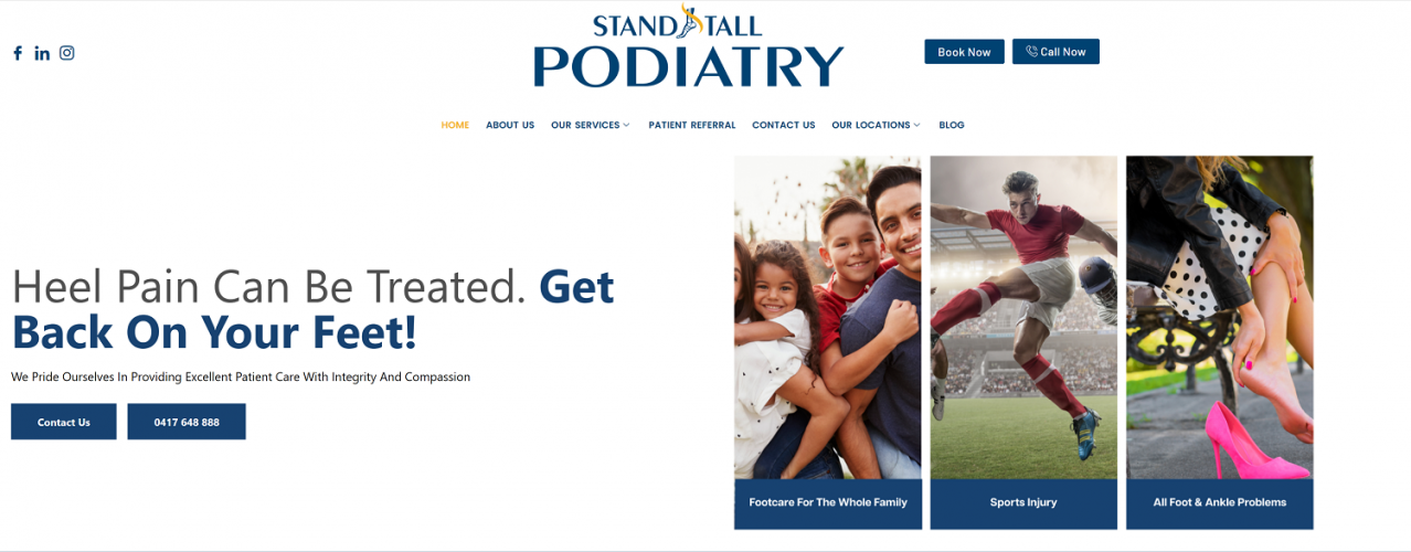 SEO Marketing (TOP 5) - Standtall Podiatry screenshot 1