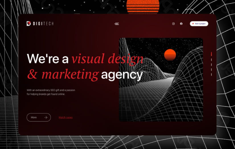 DIGITECH | UX/UI DESIGN FOR A DIGITAL AGENCY screenshot 1