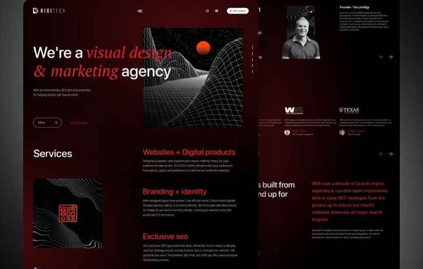 DIGITECH | UX/UI DESIGN FOR A DIGITAL AGENCY screenshot 2