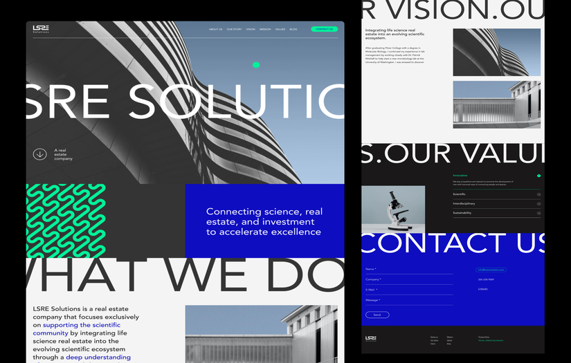 LSRE Solutions - web design for a real estate company screenshot 1