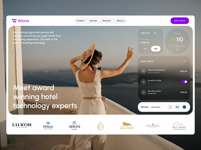 Wionix - Web design for the hotel technology experts screenshot 2