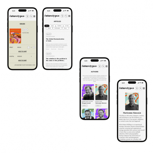 FutureTypes - web design for digital magazine screenshot 1