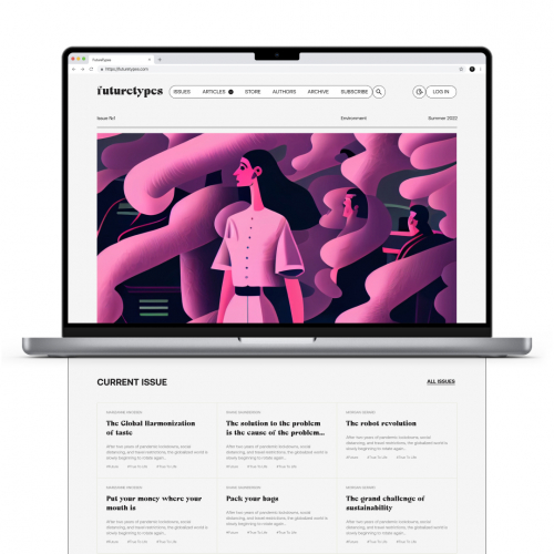 FutureTypes - web design for digital magazine screenshot 2