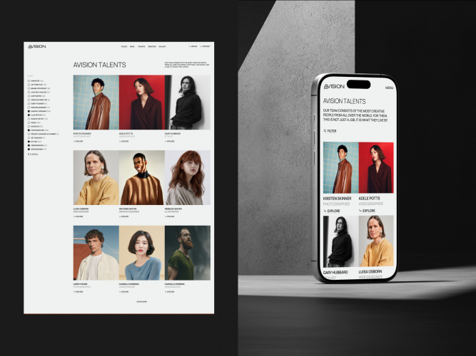 Web Design & Development for Creative Platform AVISION screenshot 1