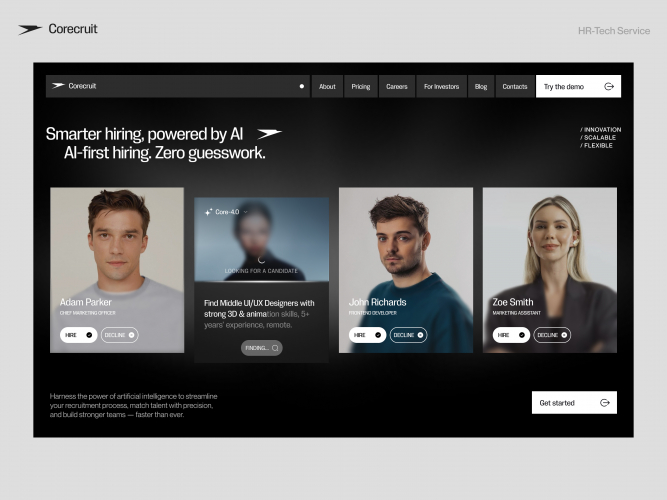UI/UX Design for AI-powered HR-tech Service screenshot 1