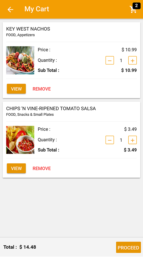 Restaurant App screenshot 2