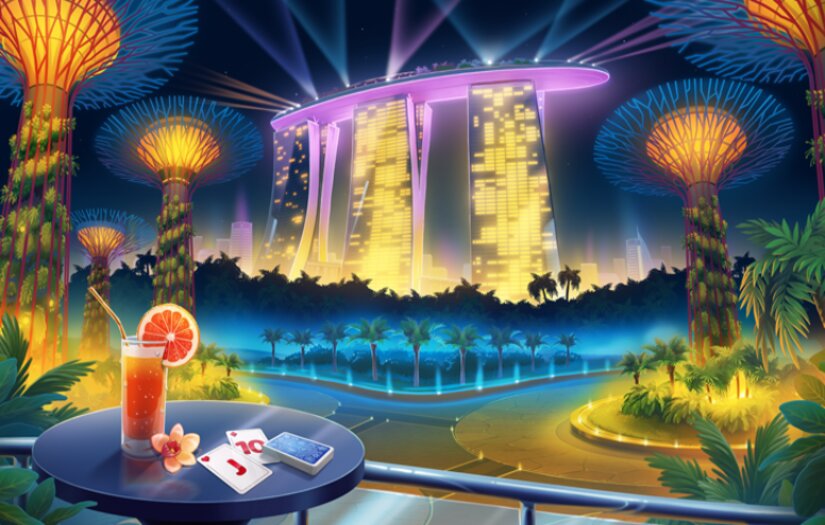 "Solitaire Cruise" - 2D and 3D art development screenshot 3