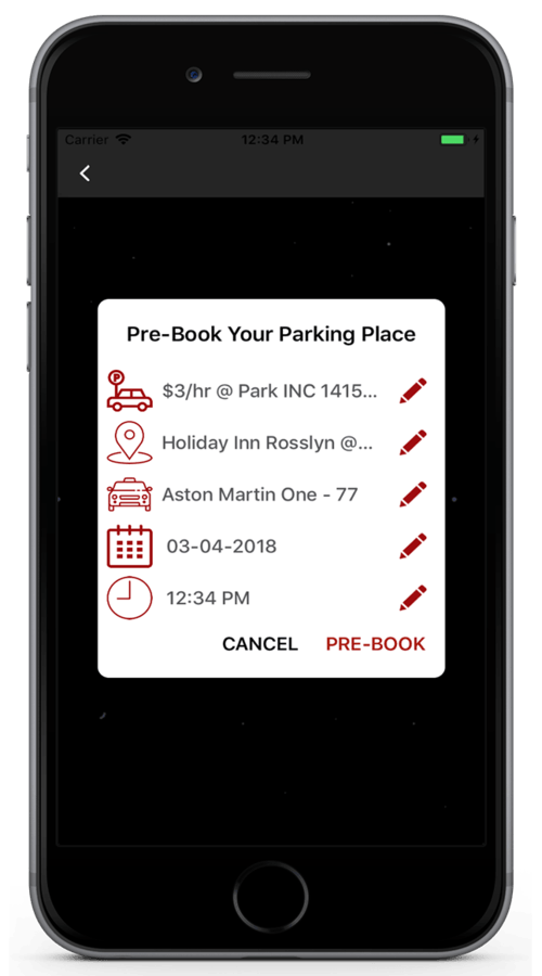 Valet Car Parking Finder Application screenshot 5