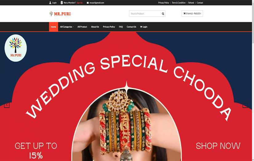 Mr.Puri - Online Range of Bangles screenshot 1