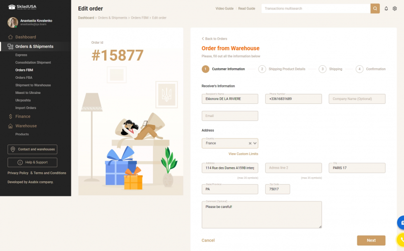 A custom WMS + ERP + CRM platform designed for global e-commerce fulfillment, cross-border logistics, and multi-warehouse operations screenshot 3
