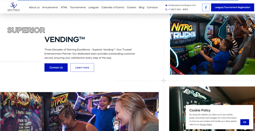 Web Application Development for Superior Vending™ Company screenshot 1