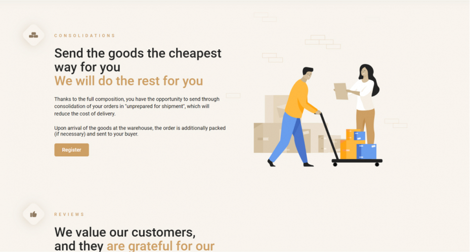 Website Development for SkladUSA Logistics Company screenshot 1