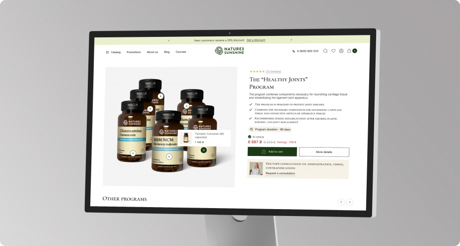 Custom Online Store for Nature’s Sunshine screenshot 3