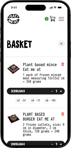 Custom Online Store Development for Eat Me At screenshot 5