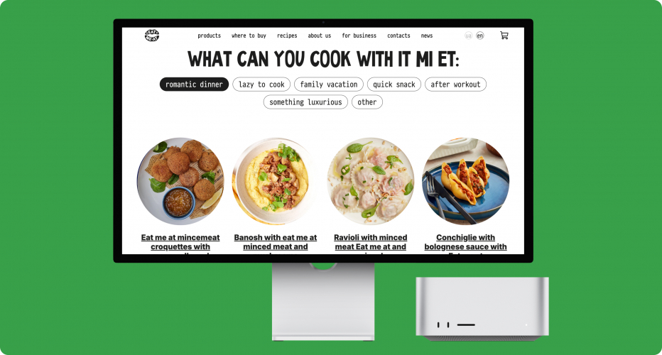 Custom Online Store Development for Eat Me At screenshot 2