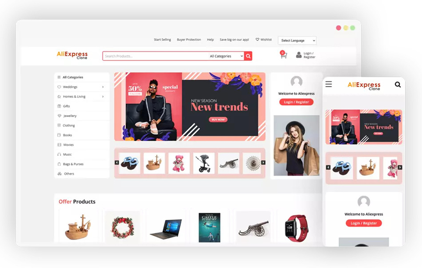 Aliexpress Clone screenshot 1
