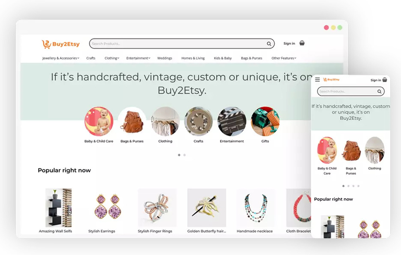 Etsy Clone screenshot 1