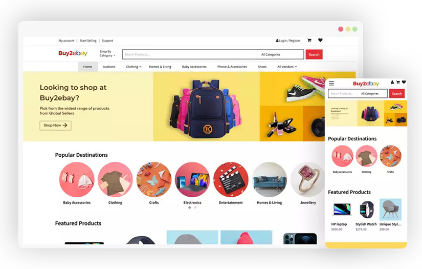 eBay Clone | Auction and Bidding Marketplace Script screenshot 1